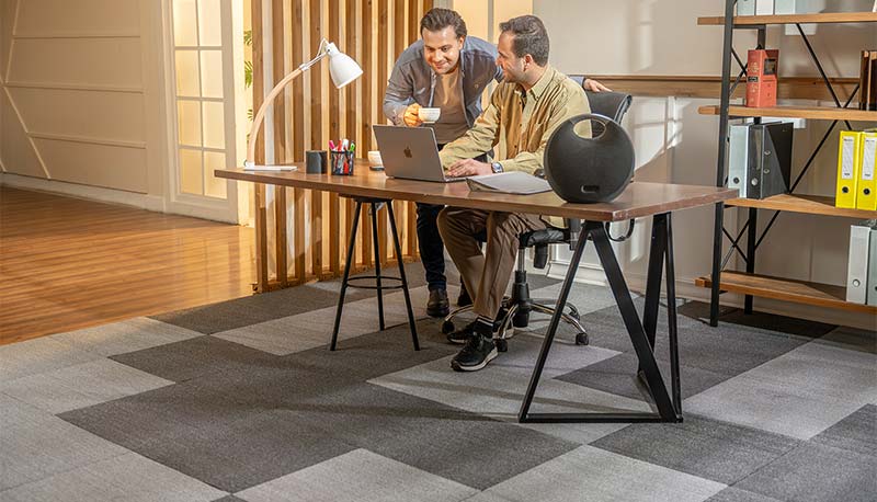 carpet tiles in a office