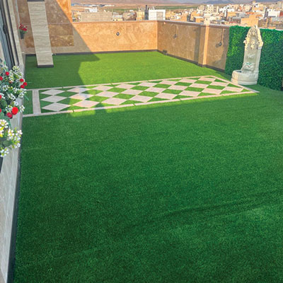 real project of artificial grass